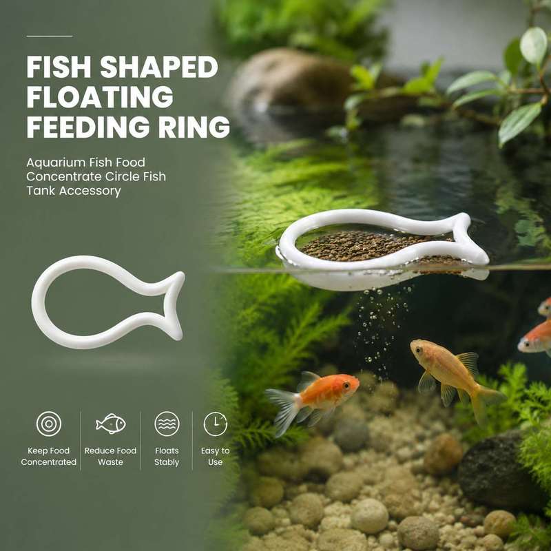 Aquarium Fish Medicine - Fish Shaped Floating Feeding Ring Aquarium