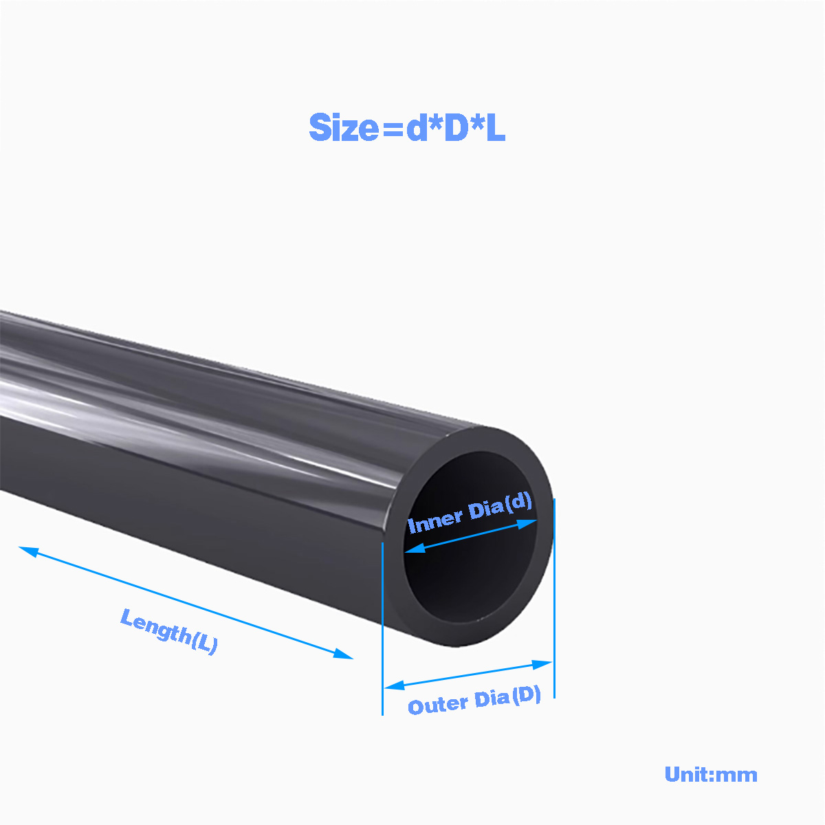 Aquarium Fish Black - Black PVC Plastic Pipe Hollow Tube/Fish