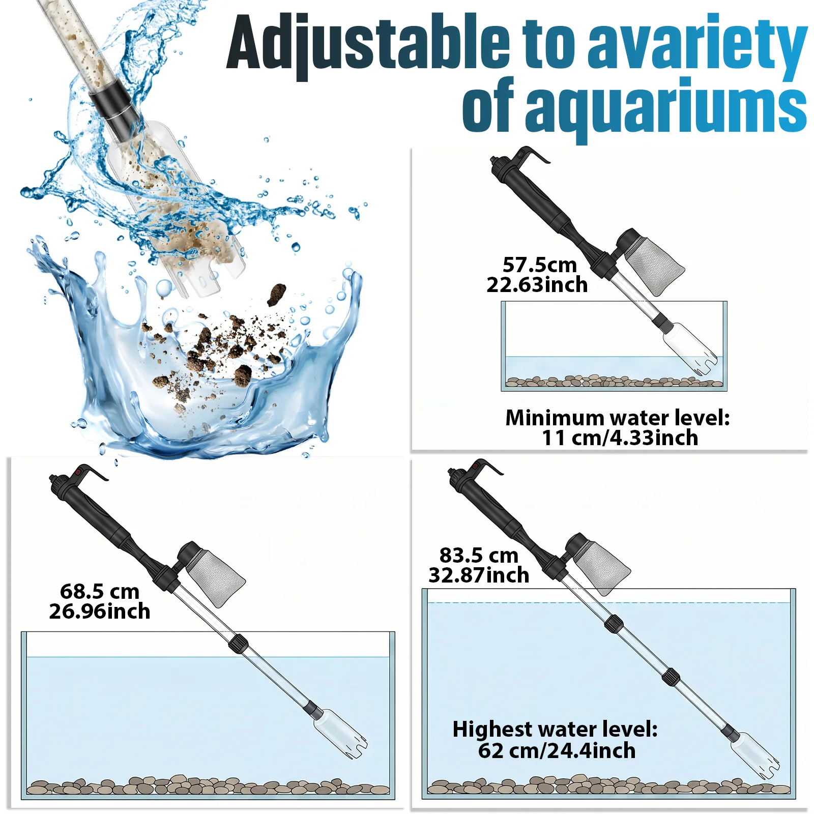 Aquarium Vacuum Gravel Cleaner - огляд і ціна Aquarium Fish Electric