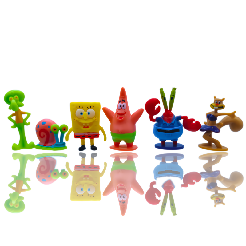 6pcs SpongeBob Fish Tank Decor - огляд і ціна Aquarium Fish Bowl