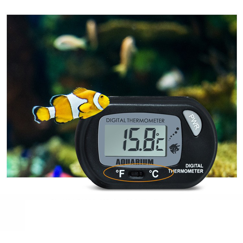 1PC 58*37mm Fish Tank Digital  - огляд і ціна Aquarium Fish Black