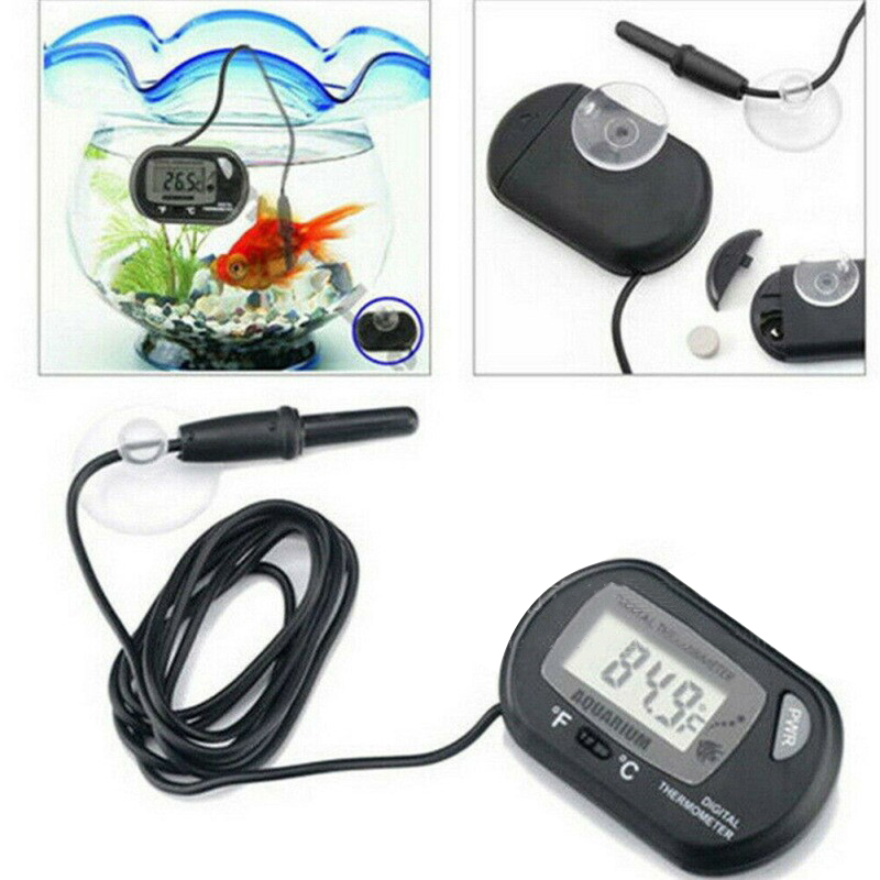 1PC 58*37mm Fish Tank Digital  - огляд і ціна Aquarium Fish Black
