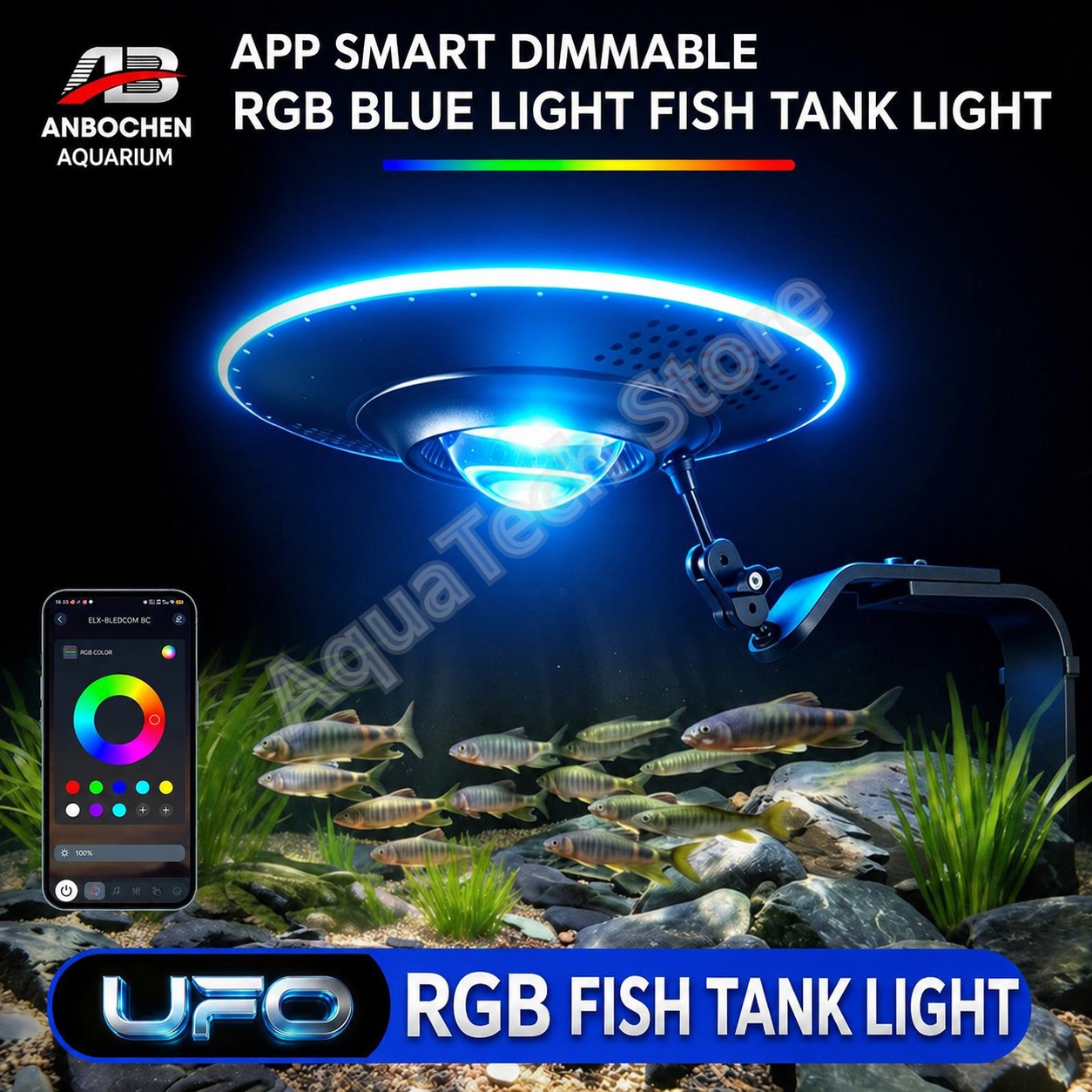 ANBOCHEN UFO RGB LED Aquarium  - огляд і ціна Aquarium Fish App