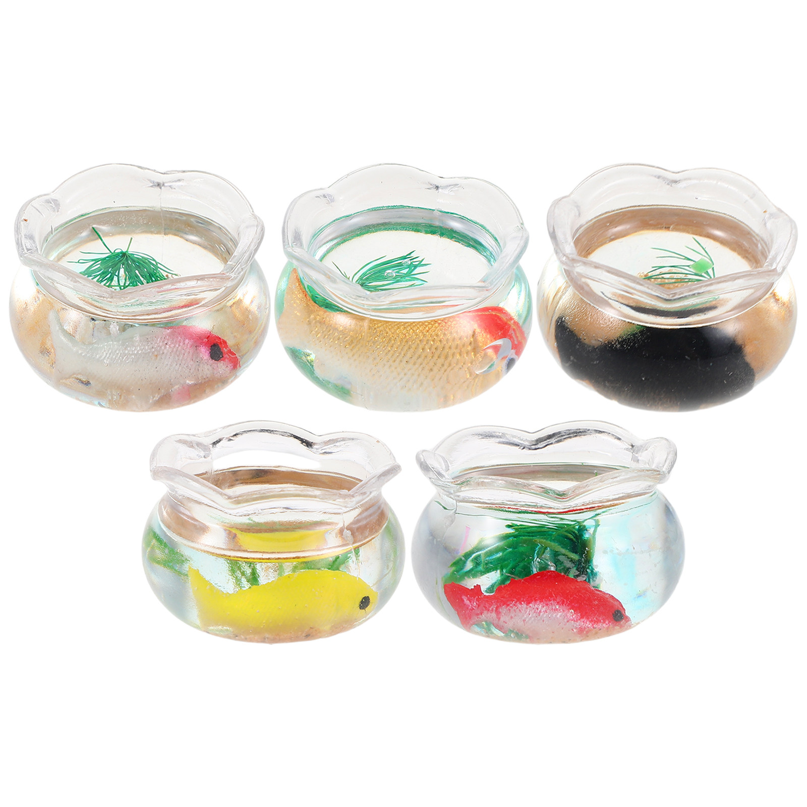 5Pcs Mini Fish Bowl Small Roun - огляд і ціна Aquarium Fish Bowl